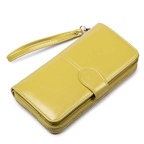 Oil Wax Leather Retro Large Capacity Clutch Bag Multifunction Mobile Phone Bag N (Color - Fruit