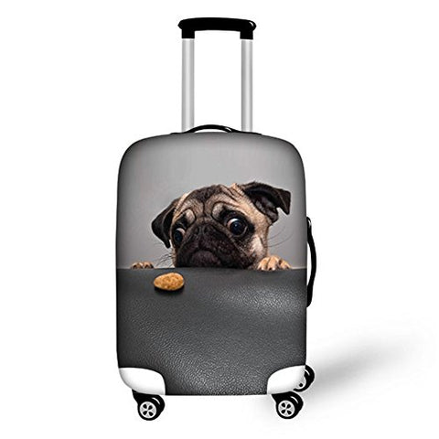 Bigcardesigns Pug Dog Spandex Travel Suitcase Protective Cover 26-30 Inch