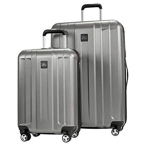 Skyway Whittier 2- Piece Spinner Hardside Travel Suitcase Luggage Set, Gray