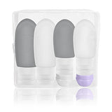 Oursunshine Travel Bottles,Leakproof Silicone Refillable Travel Containers,Squeezable Travel Tube
