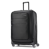 Samsonite Flexis Expandable Softside Checked Luggage With Spinner Wheels, 30 Inch, Jet Black