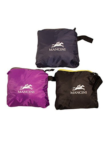 Mancini Leather Goods Travel Packable Duffle Bag (Black)