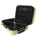 Mia Toro Italy Lumina Hardside Spinner Luggage Carry-on, Cream