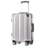 Coolife Luggage (24In) Aluminium Frame Suitcase Tsa Lock 100%Pc