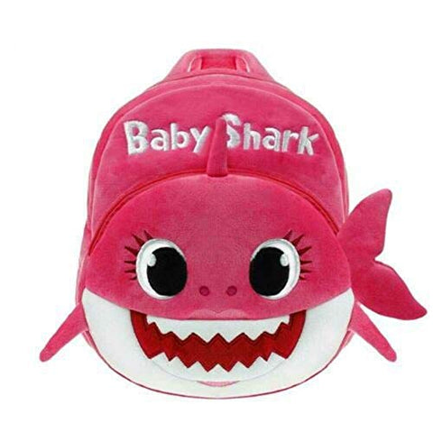 Baby Shark Backpack for Toddlers Kids Children cute girl cartoon Preschool Bag - Soft plush - Pink