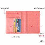Gdtk Leather Passport Holder Cover Rfid Blocking Travel Wallet (Pink)