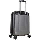Kenneth Cole Reaction Flying Axis Collection Lightweight Hardside Expandable 8-Wheel Spinner Luggage, Silver, 20-Inch Carry On