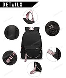 Attack on Titan Backpack for School Bag Bookbag Rucksack Shingeki no Kyojin Levi Eren Anime with USB Charging Port (01)