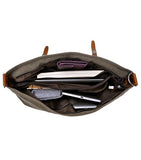 Canvas Messenger Bag Zlyc Leather Trim 15.6 Inch Laptop Bag Military Shoulder Bag Vintage Handbag