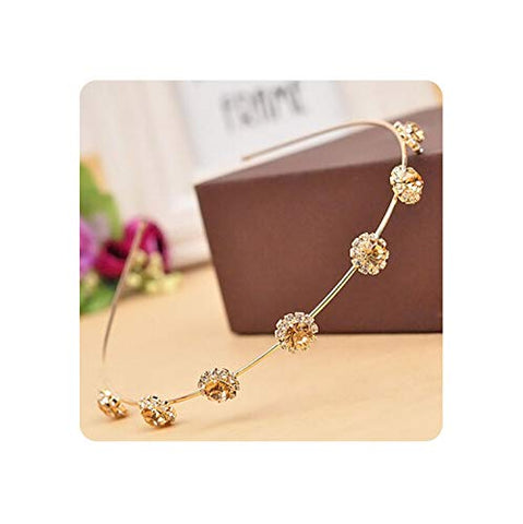 Colorful Rhinesone Flower Leaf Hair Hoop headband Hairband For Women Girls Bezel Hair Band Hair Accessories,2