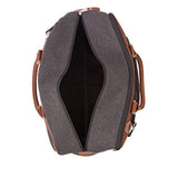 Canyon Outback Brody 18 Inch Wool And Leather Duffel Bag, Grey/Tan, One Size