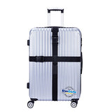 BlueCosto Long Cross Luggage Strap Suitcase Travel Belt Non-slip Heavy Duty - Black
