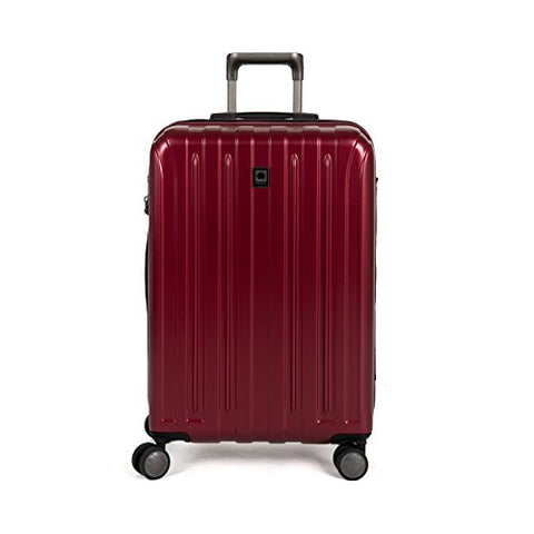Delsey Luggage Helium Titanium 25 Inch Exp Spinner Trolley Red, Black Cherry, One Size