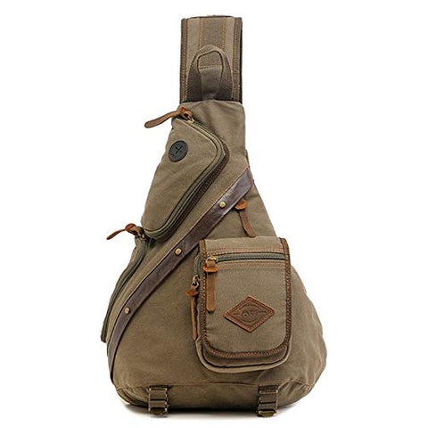 Augur Men Chest Back Pack Bag Satchel Single Shoulder Fashion Canvas Backpack Man Rucksack