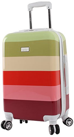 Nicole Miller Rainbow 20" Hard-Sided Luggage Spinner (Olive)