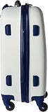 Anne Klein Palm Springs 20” Hardside Carry-On Spinner Luggage, White/Navy
