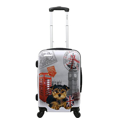 Chariot 20" Lightweight Spinner Carry-On Upright Suitcase, Uk Dog