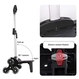 Yuelun Backpack Trolley - 6 Wheels Trolley Hand Aluminium Alloy Folding Hand Truck for Schoolbag/Luggage/Backpack