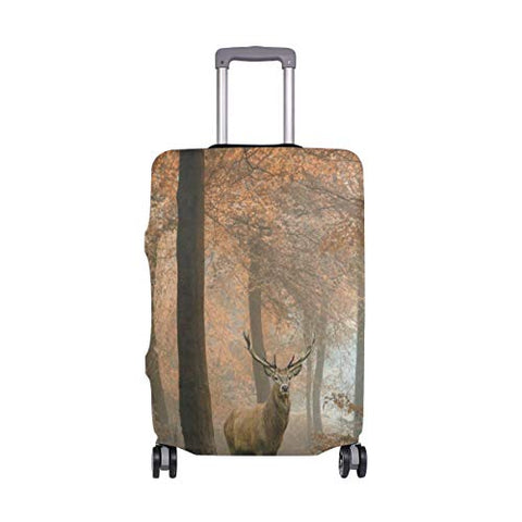 Suitcase Cover Autumn Forest Deer Luggage Cover Travel Case Bag Protector for Kid Girls