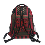 Custom American Fish Flag Leisure Backpack for Girls Teenage School Backpack Personalized Backpack with Name/Text, Customization Students Backpack