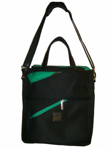 Diane Von Furstenberg Luggage Seventeen Again Tote, Black/Green, One Size