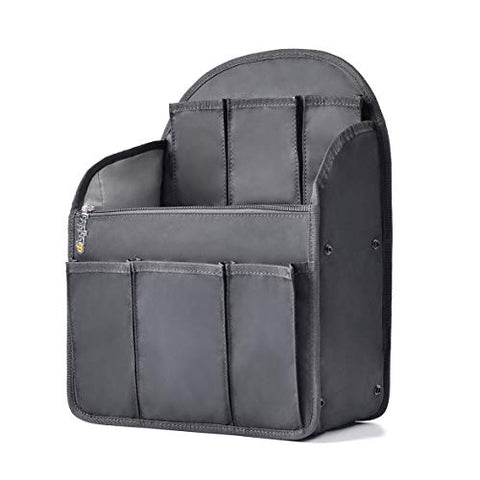 Bag in Bag Shoulders Bag Rucksack Insert Backpack Organizer fit MCM,Black (Large)