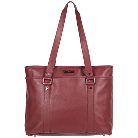 Kenneth Cole Reaction Women's Downtown Darling Leather Single Compartment 16" Laptop Tote, Red