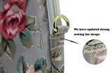 Canvaslove Grey Rose Pattern 15 Inch Canvas Waterproof Laptop Shoulder Messenger Bag For 14 Inch