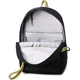 Hey Yoo HY670 Luminous Casual Laptop School Backpack School Bag Travel Backpack for Girls (Black with Yellow)