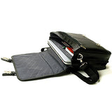 Alpine Swiss Leather Briefcase Laptop Case Messenger Bag1 Year Mfgs Warranty