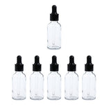 Baoblaze 6 Packs 50ml Refillable Glass Dropper Bottles - Multi-purpose Empty Essential Oil Vials