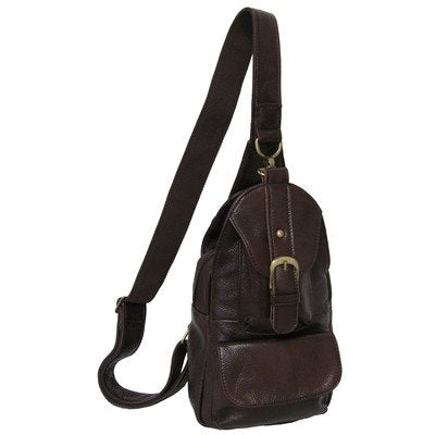 AmeriLeather Grylls Petite Sling Purse (Waxy Brown)