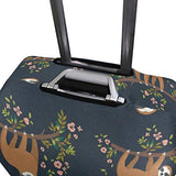 Luggage Cover Suitcase Baby Sloth Flowers Luggage Cover Travel Case Bag Protector for Kid Girls
