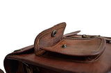 11" Cuero Shop- Stylish Men's Genuine Real Leather Small Brown Shoulder Messenger Passport Laptop