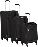Amazonbasics Softside Spinner Luggage - 3 Piece Set (21", 25", 29"), Black