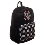 Fnaf Black With Checkered Print Backpack, Freddy Fazbear Camera Snapshot Logo, Black Five Nights At