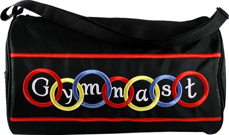 Sassi Designs Gym-01 Bright Colored Embroidery Gymnastics Duffel Bag