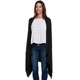 HappyLuxe Travel Wrap and Blanket, Eco Friendly Accessories for Women, Made in USA (Jet Black)