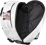 K Letter with Flower Backpacks Multifunctional Shoulder Backpack Travel Daypack Laptop Bag Casual Bags