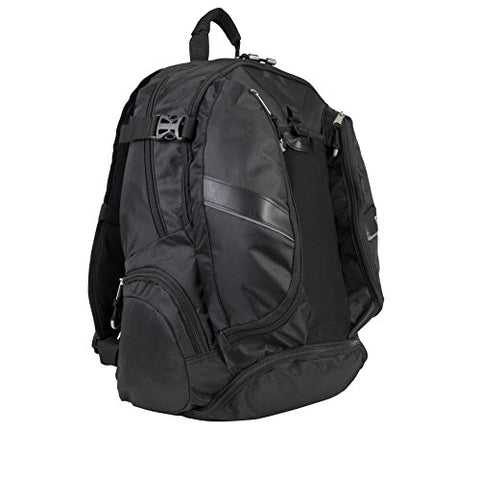 Eastsport Deluxe Mutli-Zip Backpack, Black