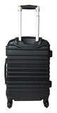 3Pc Luggage Set Hardside Rolling 4Wheel Spinner Carryon Travel Case Abs Black