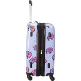 Ed Heck Multi Love Birds Hardside Spinner Luggage 25 Inch, Light Purple, One Size
