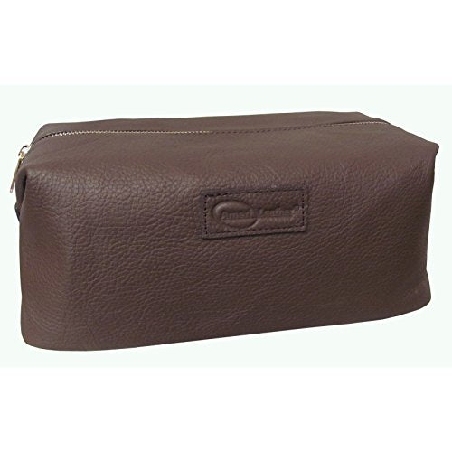 Amerileather Madison Leather Toiletry Bag (Brown)