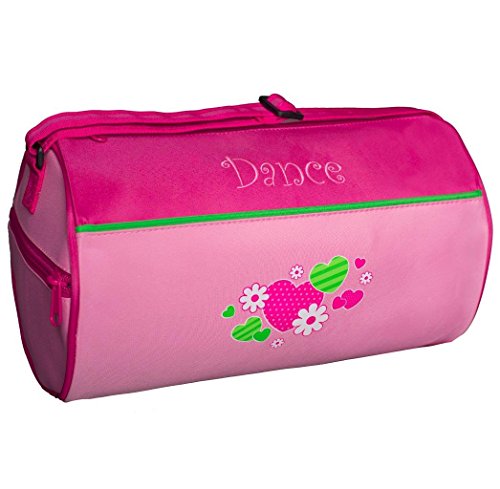 Sassi Designs Hearts And Flowers Small Roll Duffel Bag Size: Small 7" X 12"
