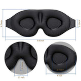 Sleep Eye Mask for Men Women, 3D Contoured Cup Sleeping Mask & Blindfold with Ear Plug Travel Pouch, Concave Molded Night Sleep Mask, Block Out Light, Soft Comfort Eye Shade Cover for Yoga Meditation
