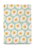 Fried Eggs Pattern Beige Print Canvas Vintage Passport Holder Cover Case Was_11