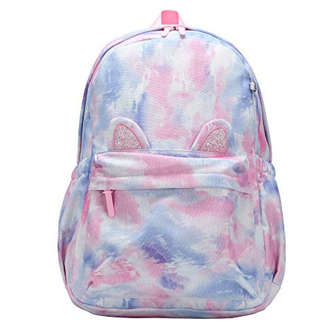 Kid Backpack Girl and Boy Cat Ear Bag for School Classic Bag Large Size Light Weight Have Gift Package Colorful pink
