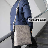 Banuce Mens Small Leather Messenger Bag 9.7 Inch iPad Business Corss Body Shoulder Satchel Purse