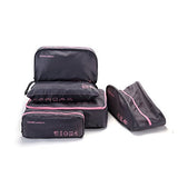 HONCARDO Waterproof Travel Organizer Set, 5Pcs/Set Including Shoes Bag, Toiletry Kit, Clothing Bag,