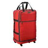 Biaggi Zipsak Micro-Fold Spinner Suitcase - 27-Inch Luggage - As Seen on Shark Tank - Red